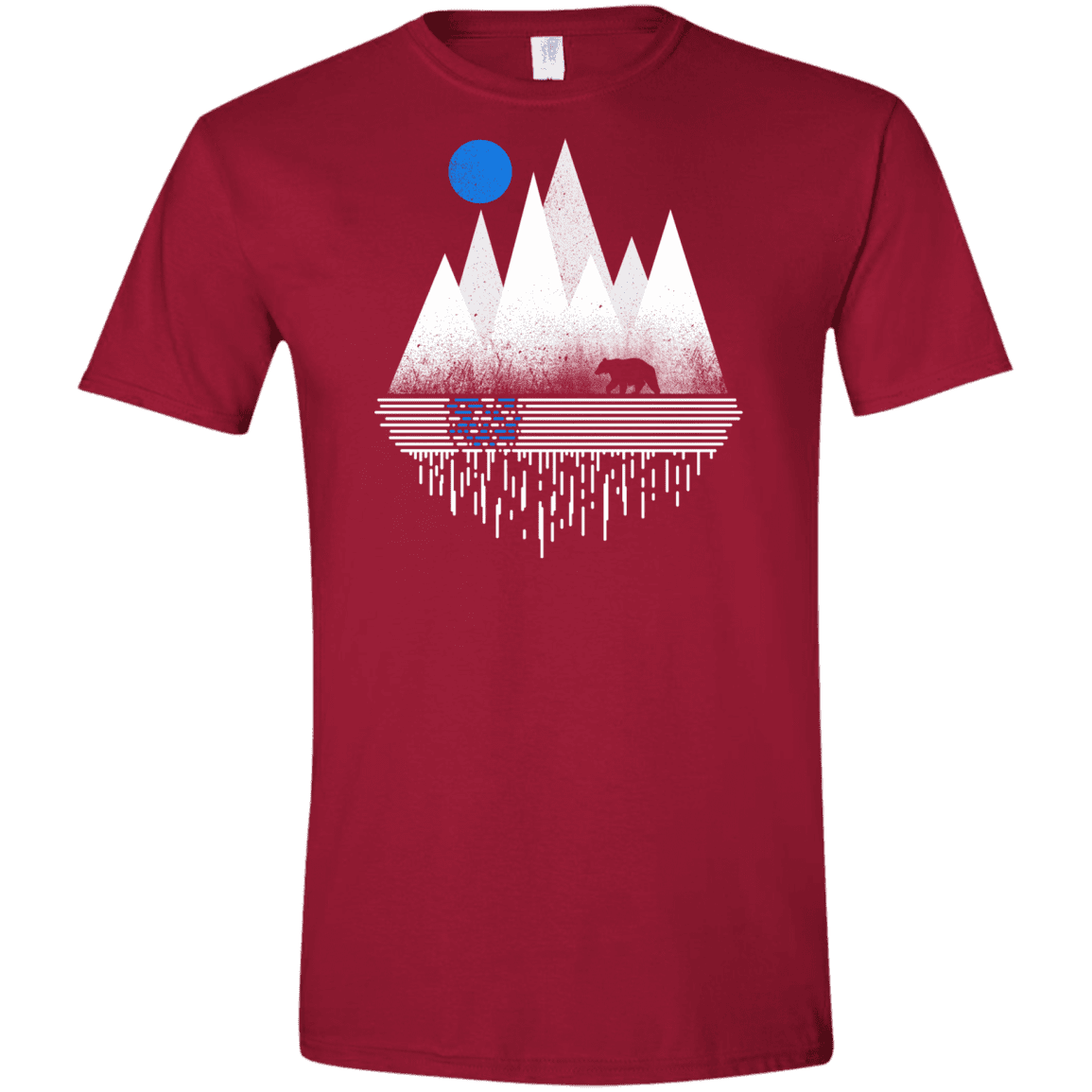 T-Shirts Cardinal Red / S Blue Moon Men's Semi-Fitted Softstyle
