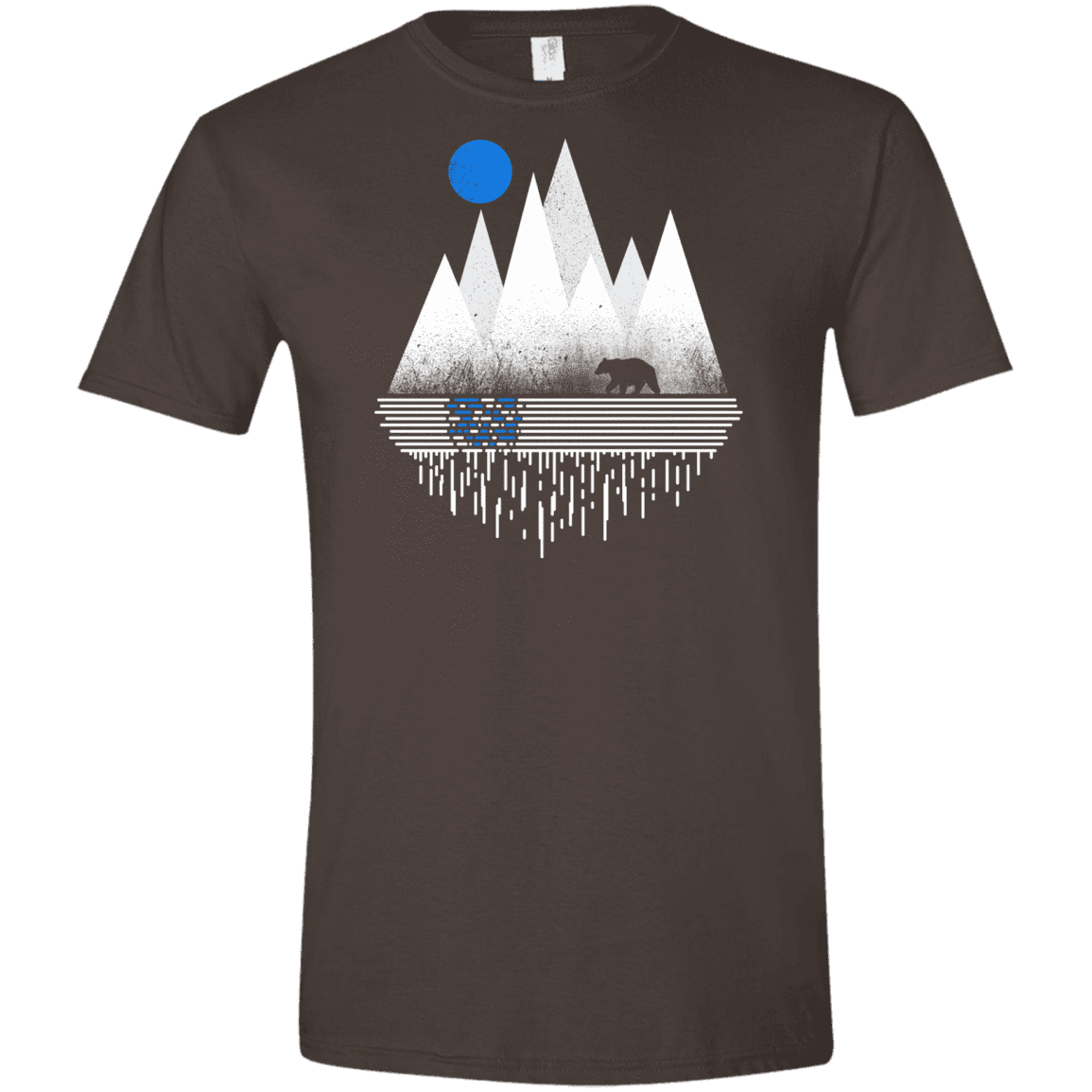 T-Shirts Dark Chocolate / S Blue Moon Men's Semi-Fitted Softstyle