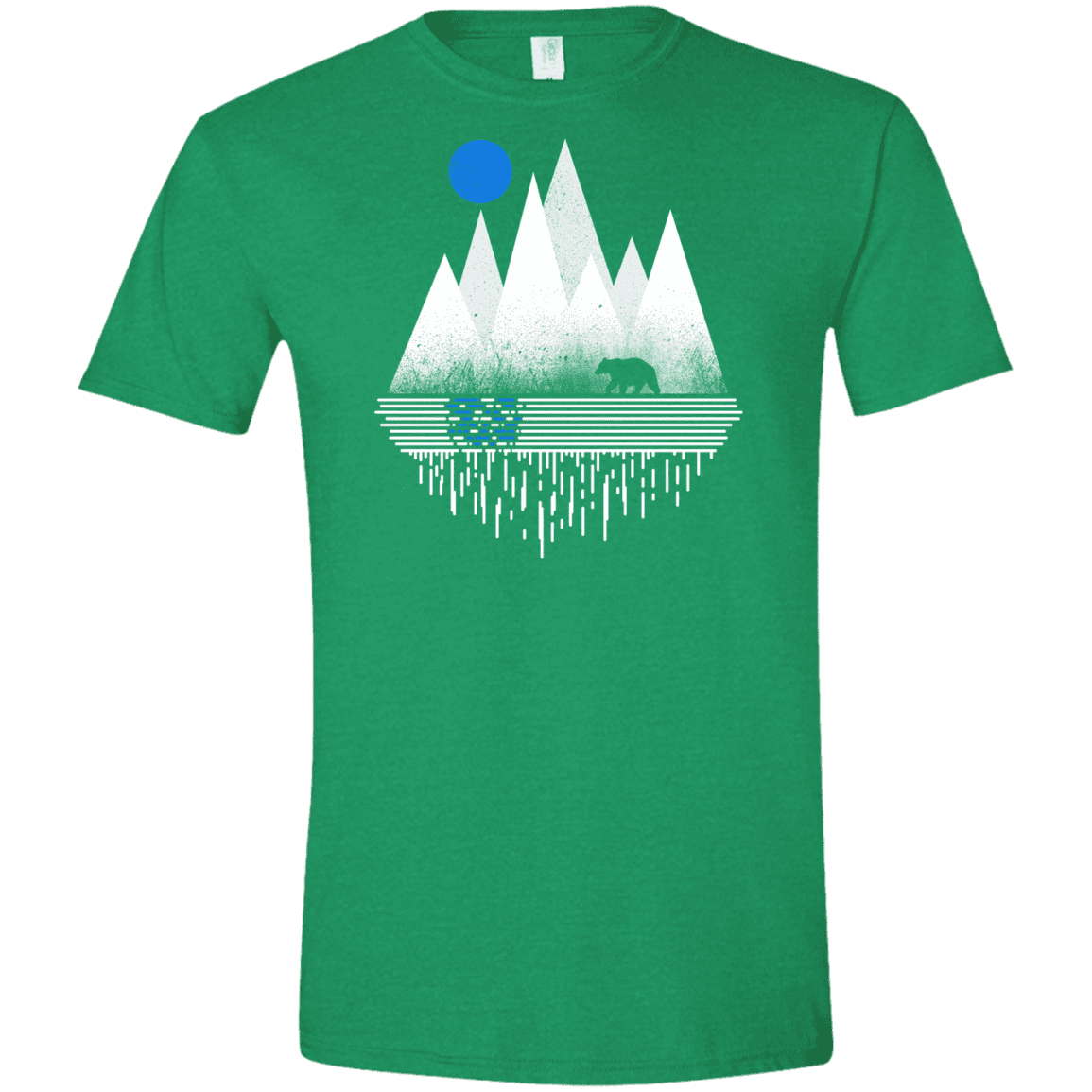 T-Shirts Heather Irish Green / S Blue Moon Men's Semi-Fitted Softstyle