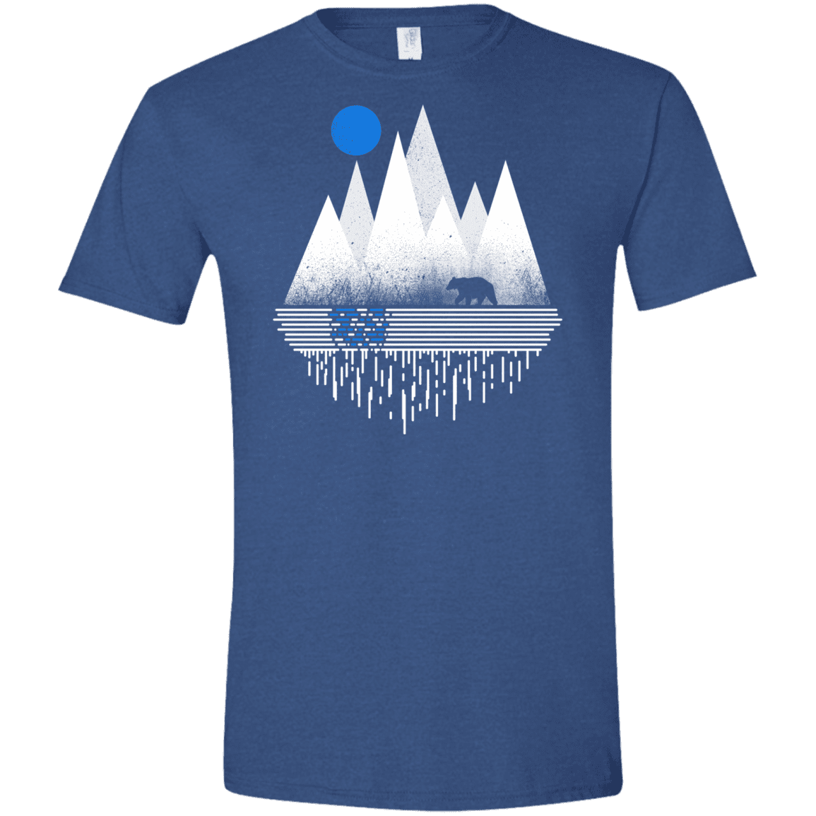 T-Shirts Heather Royal / X-Small Blue Moon Men's Semi-Fitted Softstyle