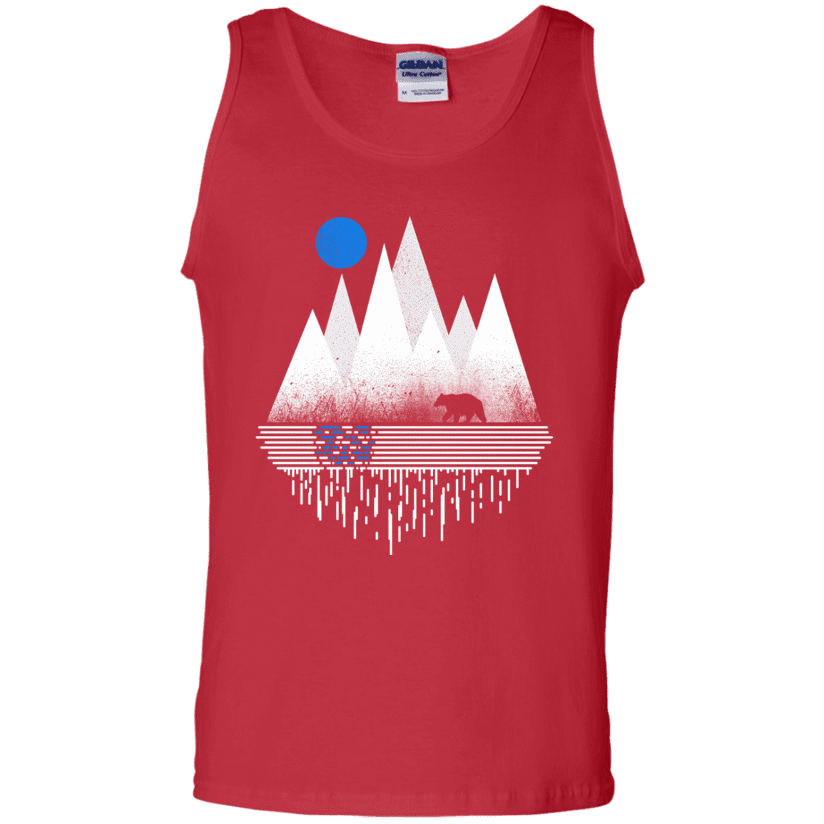 T-Shirts Red / S Blue Moon Men's Tank Top