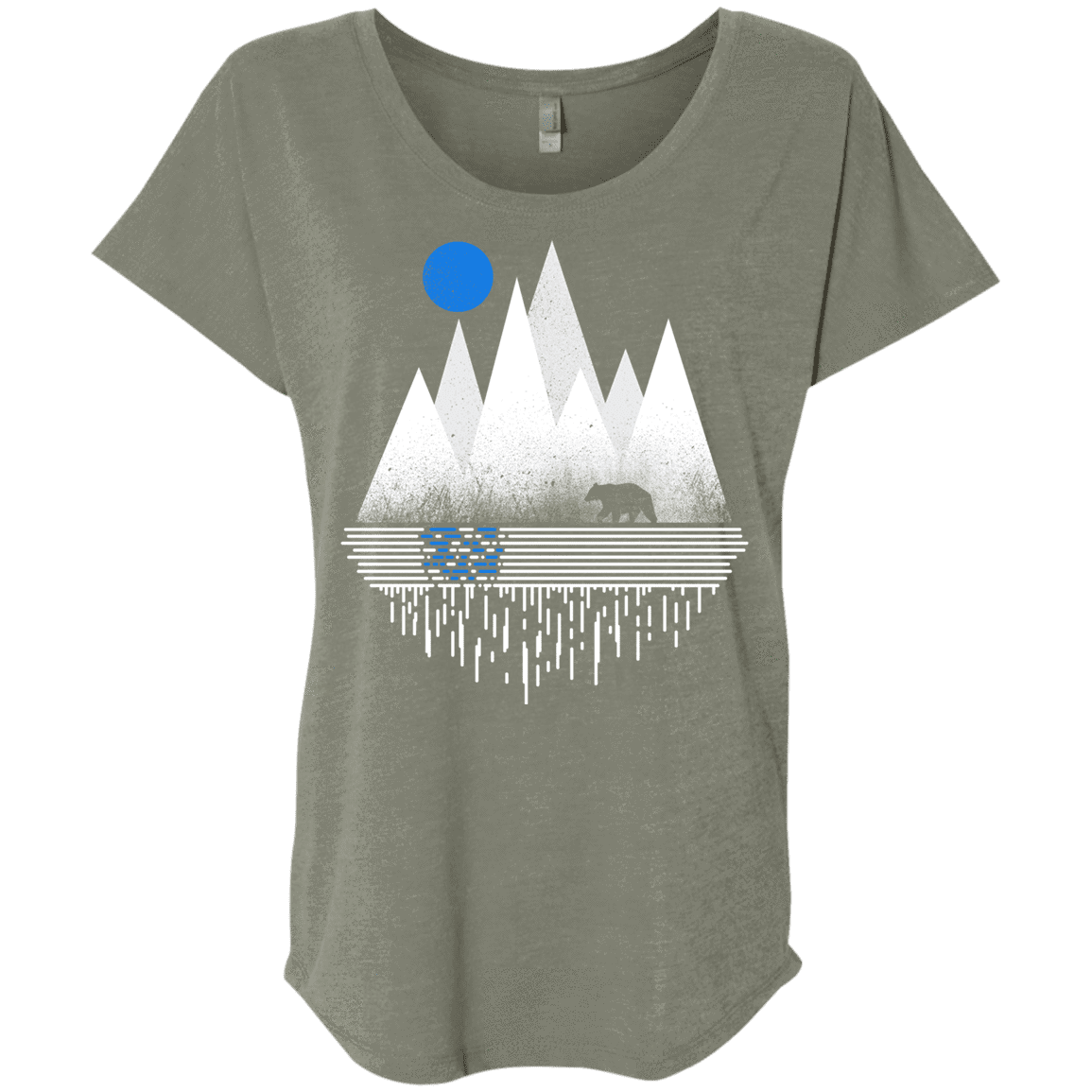 T-Shirts Venetian Grey / X-Small Blue Moon Triblend Dolman Sleeve