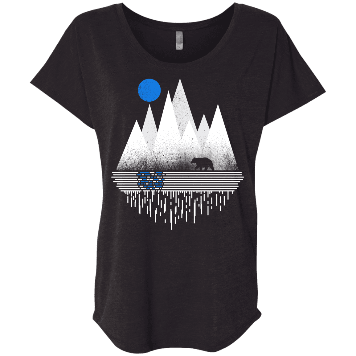 T-Shirts Vintage Black / X-Small Blue Moon Triblend Dolman Sleeve