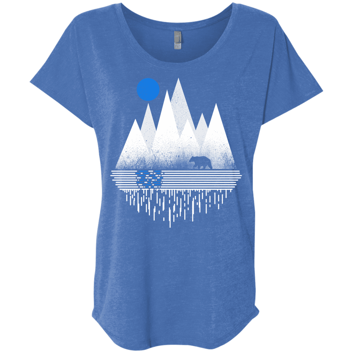 T-Shirts Vintage Royal / X-Small Blue Moon Triblend Dolman Sleeve