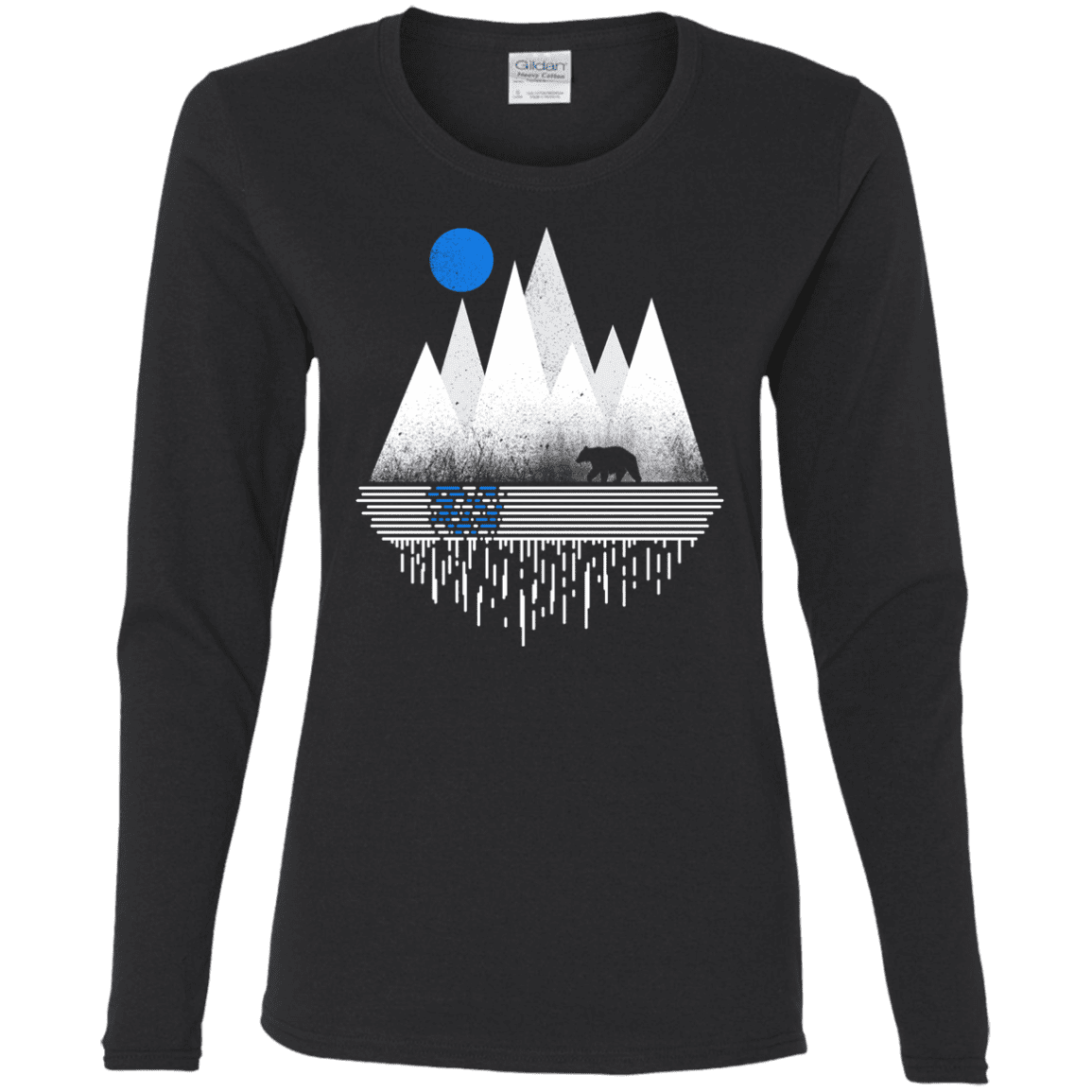 T-Shirts Black / S Blue Moon Women's Long Sleeve T-Shirt