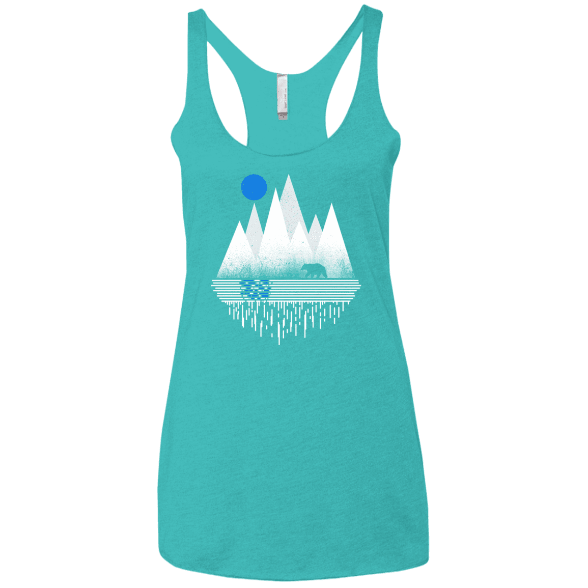 T-Shirts Tahiti Blue / X-Small Blue Moon Women's Triblend Racerback Tank