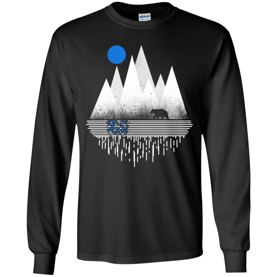 T-Shirts Black / YS Blue Moon Youth Long Sleeve T-Shirt