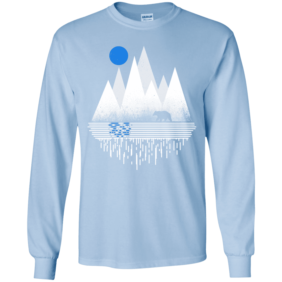 T-Shirts Light Blue / YS Blue Moon Youth Long Sleeve T-Shirt