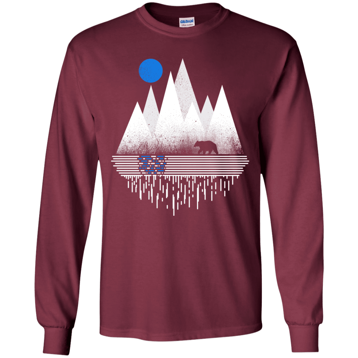 T-Shirts Maroon / YS Blue Moon Youth Long Sleeve T-Shirt