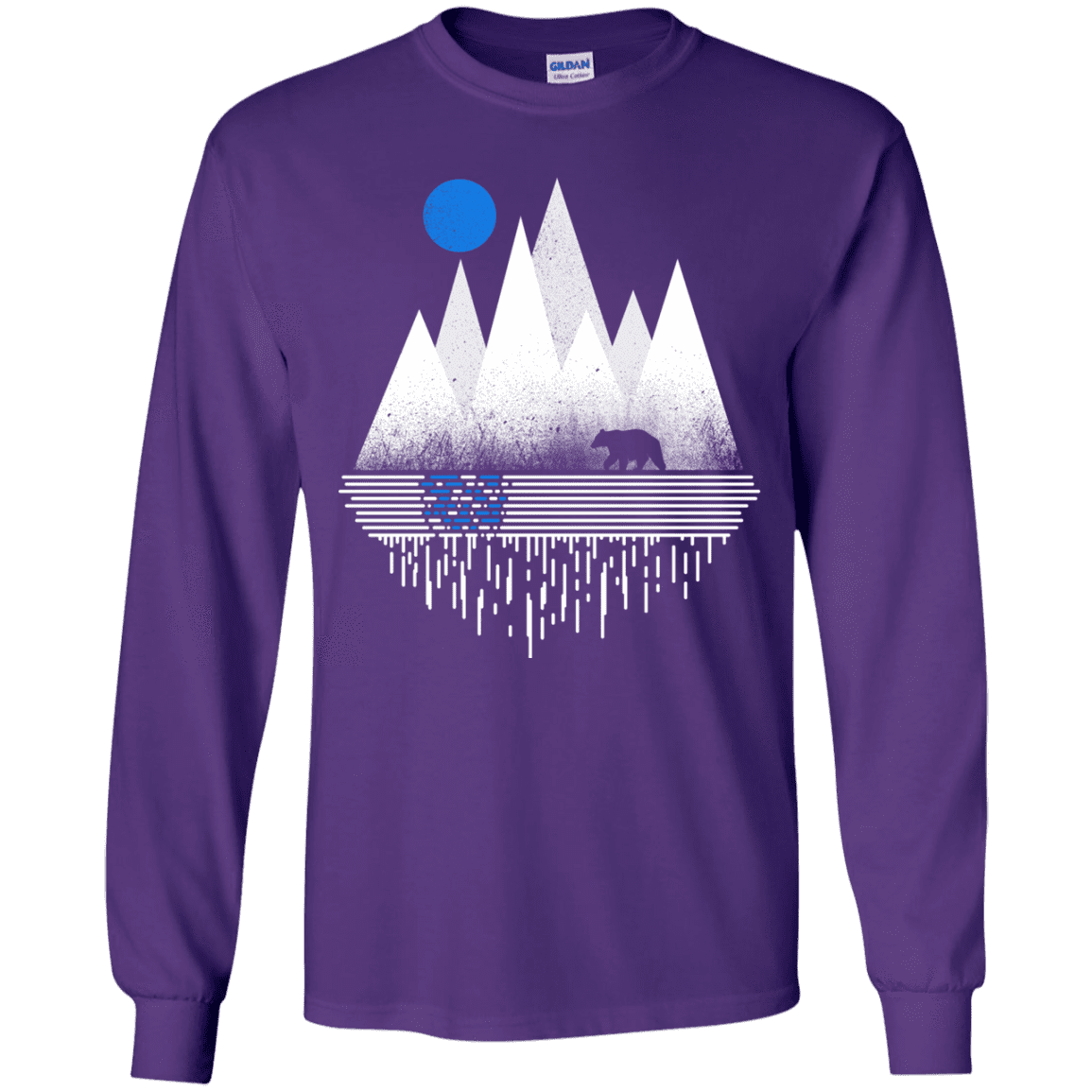 T-Shirts Purple / YS Blue Moon Youth Long Sleeve T-Shirt