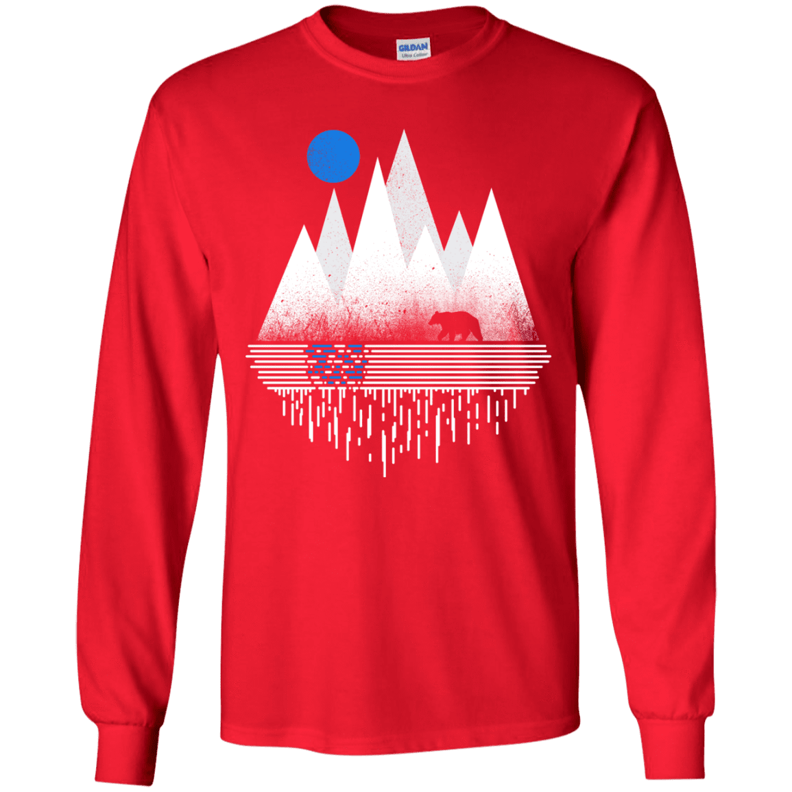 T-Shirts Red / YS Blue Moon Youth Long Sleeve T-Shirt