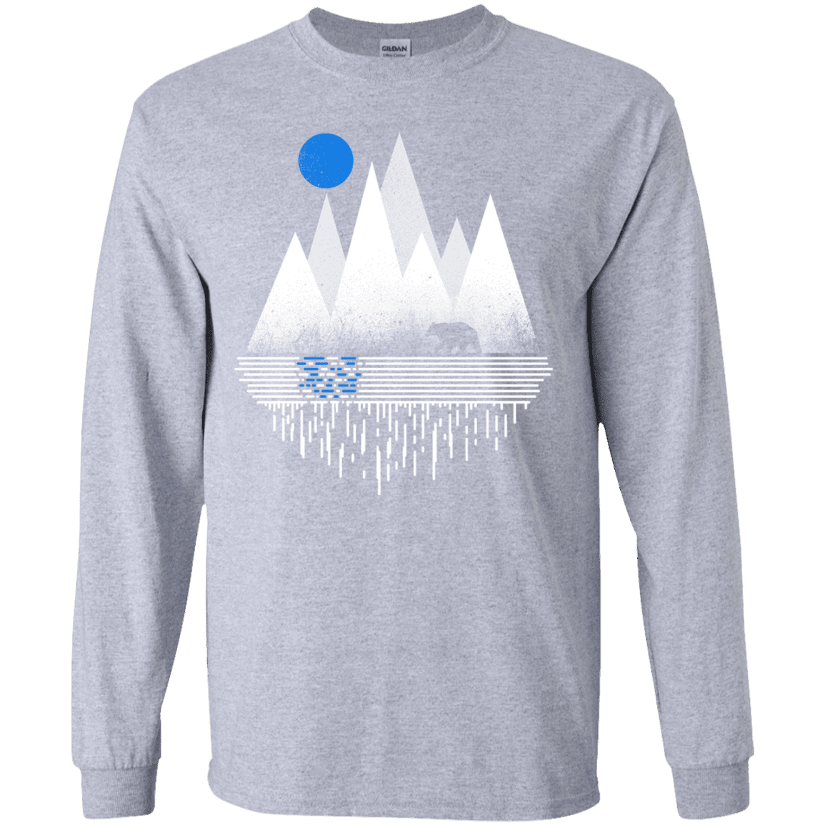 T-Shirts Sport Grey / YS Blue Moon Youth Long Sleeve T-Shirt