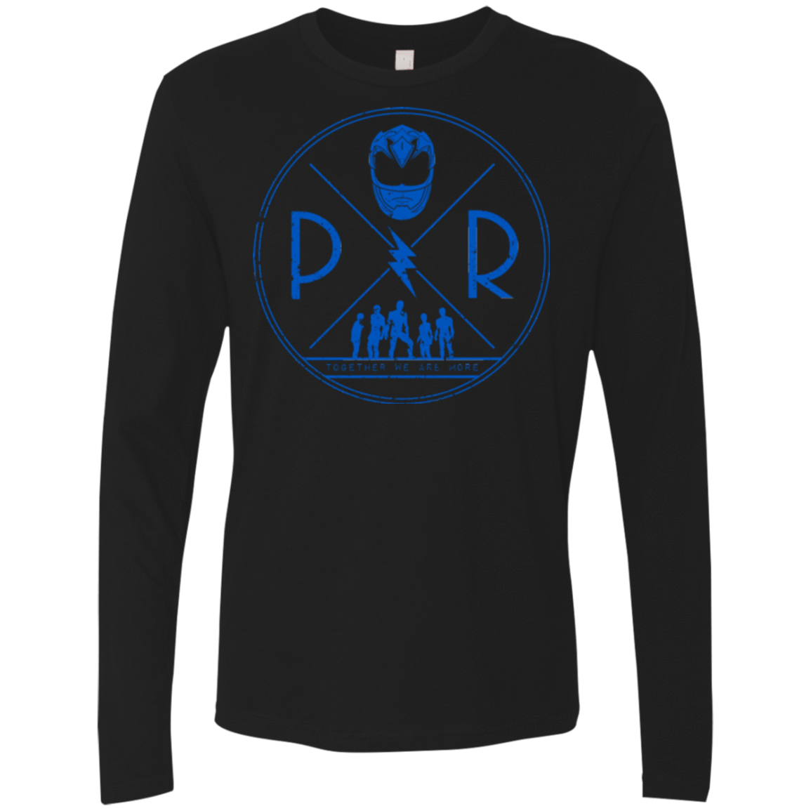 T-Shirts Black / Small Blue Power Men's Premium Long Sleeve