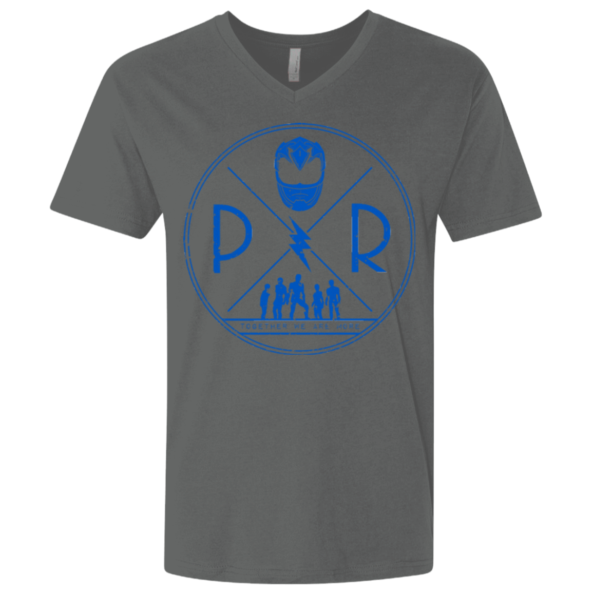 T-Shirts Heavy Metal / X-Small Blue Power Men's Premium V-Neck