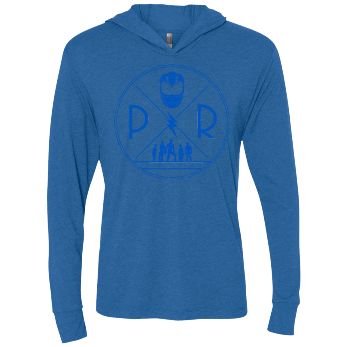 T-Shirts Vintage Royal / X-Small Blue Power Triblend Long Sleeve Hoodie Tee