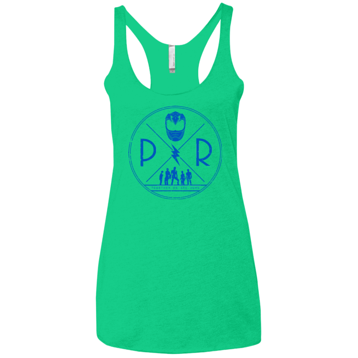 T-Shirts Envy / X-Small Blue Power Women's Triblend Racerback Tank