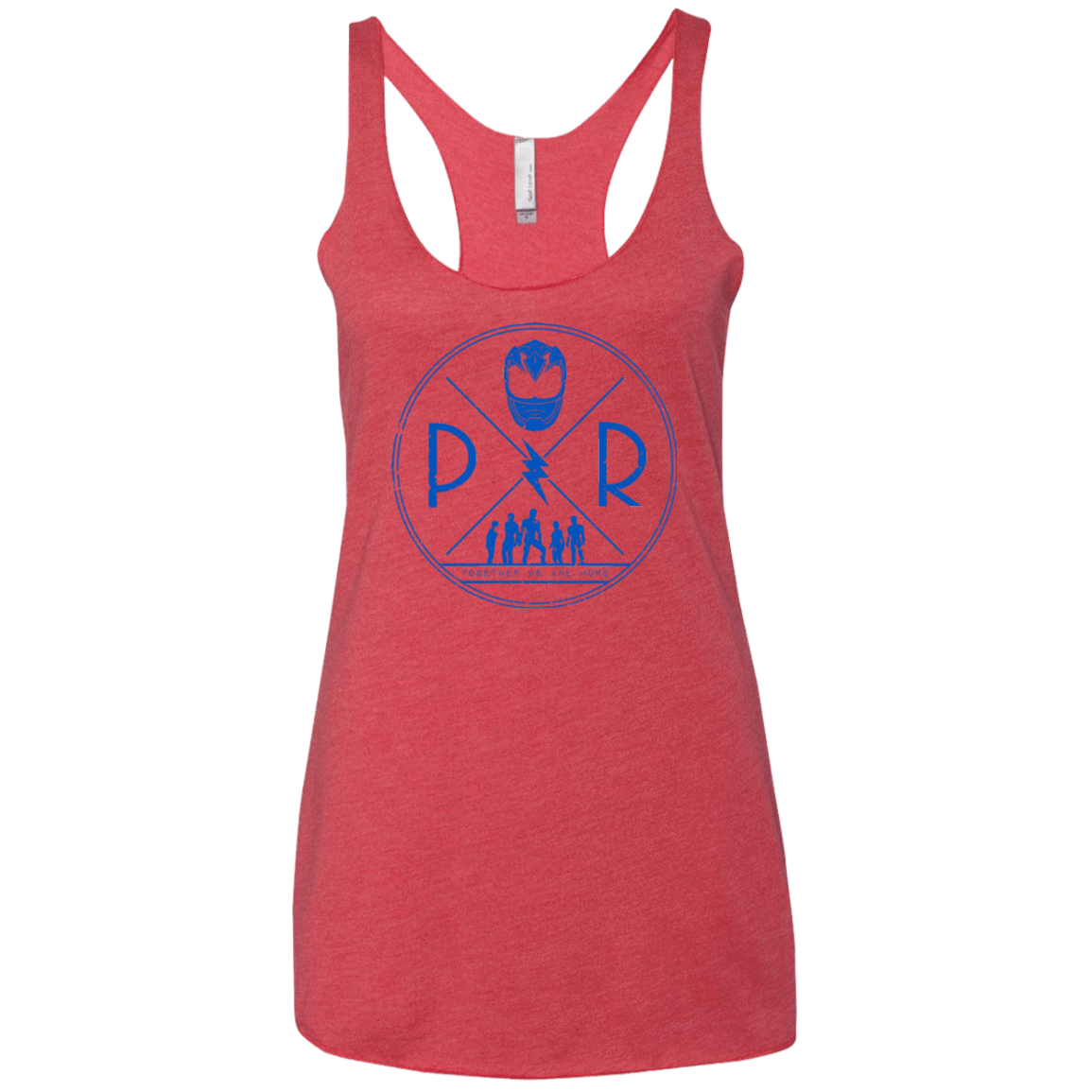 T-Shirts Vintage Red / X-Small Blue Power Women's Triblend Racerback Tank
