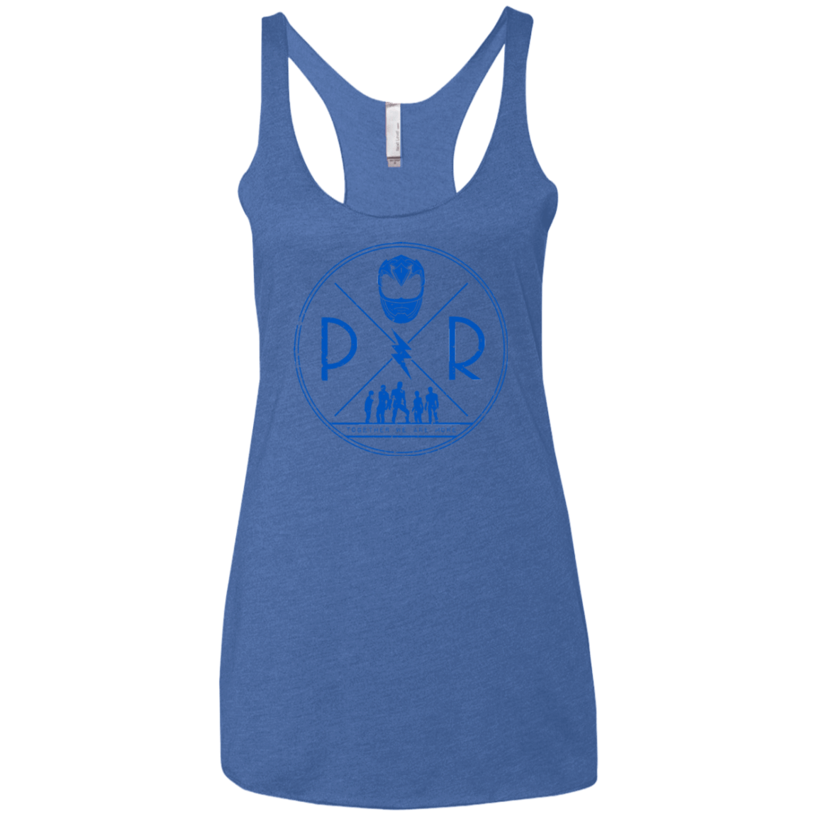 T-Shirts Vintage Royal / X-Small Blue Power Women's Triblend Racerback Tank