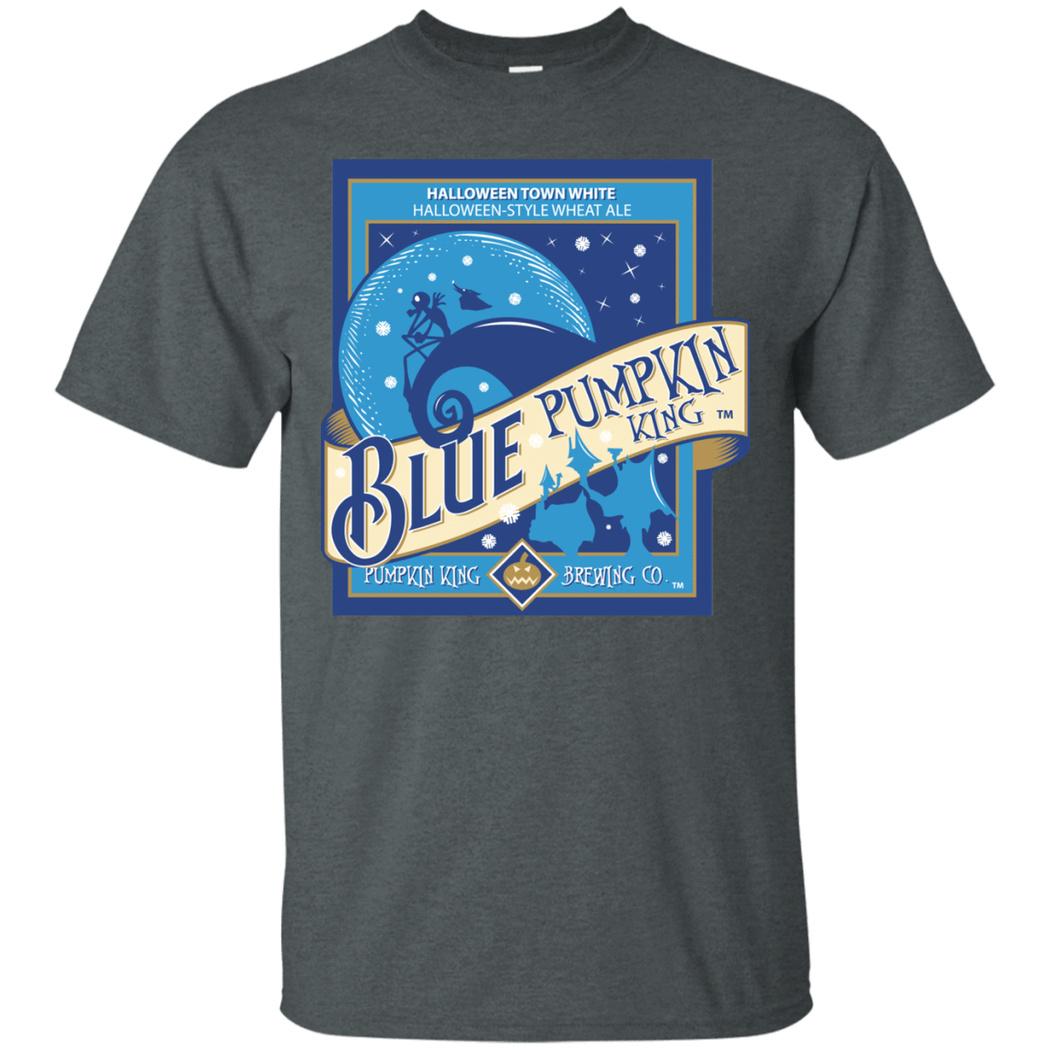 T-Shirts Dark Heather / Small Blue Pumpkin King T-Shirt