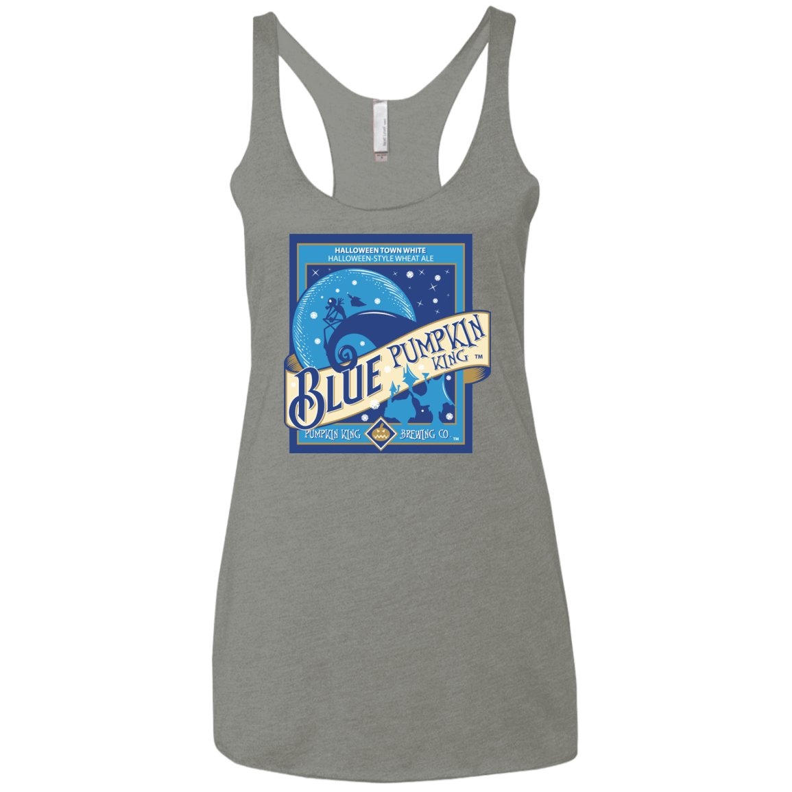 T-Shirts Venetian Grey / X-Small Blue Pumpkin King Women's Triblend Racerback Tank