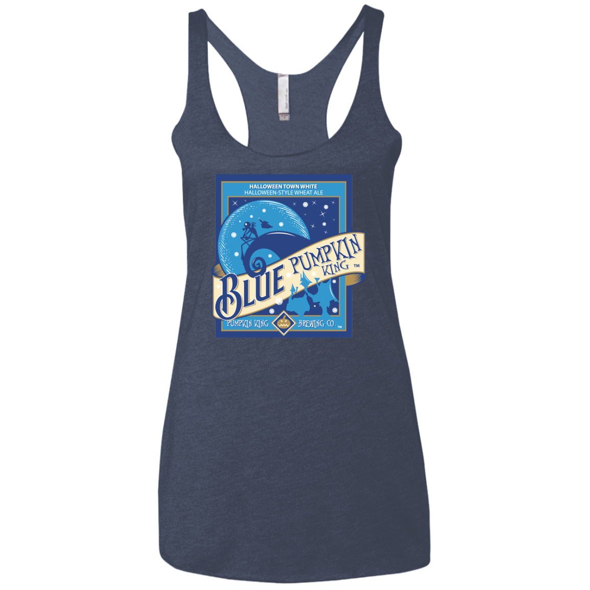 T-Shirts Vintage Navy / X-Small Blue Pumpkin King Women's Triblend Racerback Tank