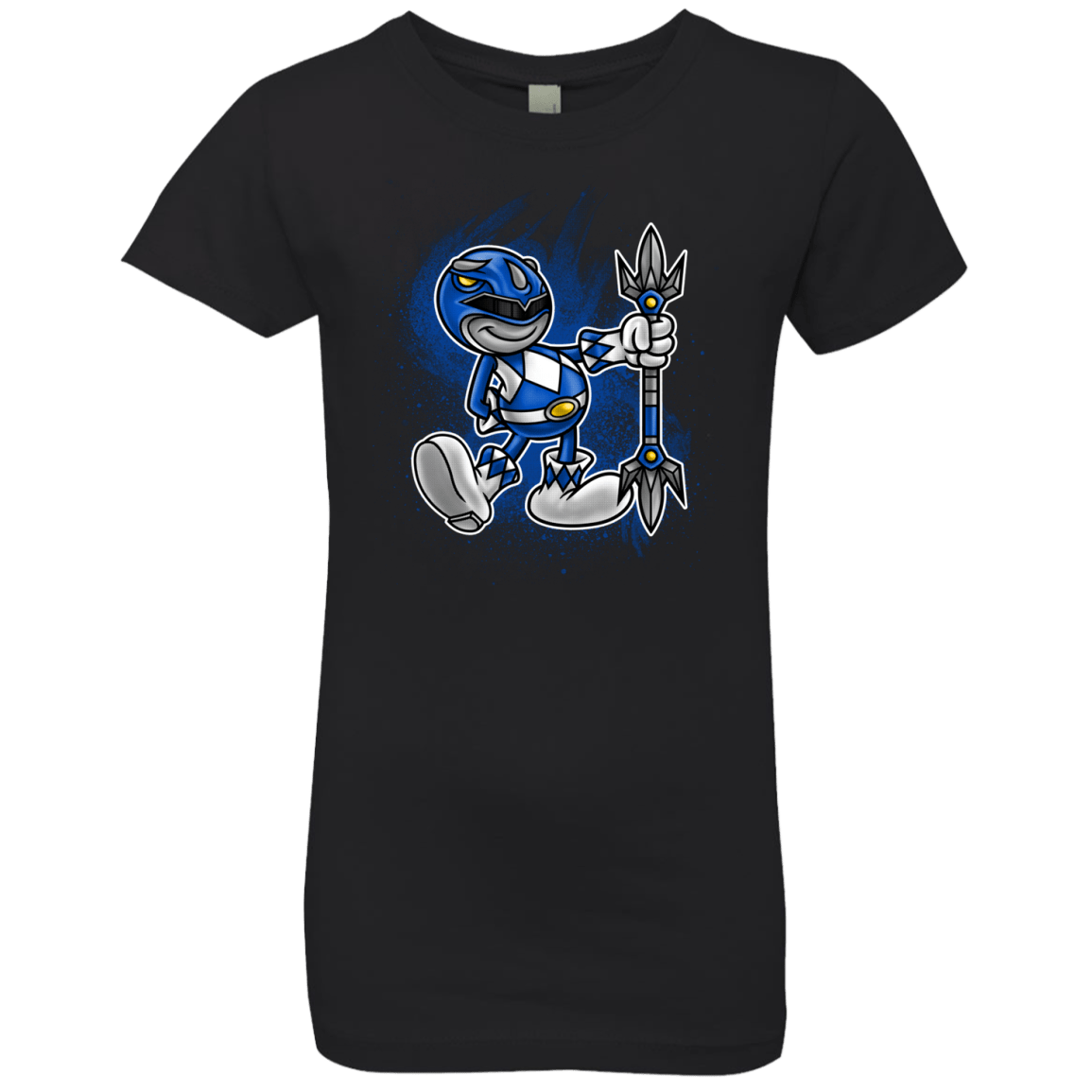 T-Shirts Black / YXS Blue Ranger Artwork Girls Premium T-Shirt