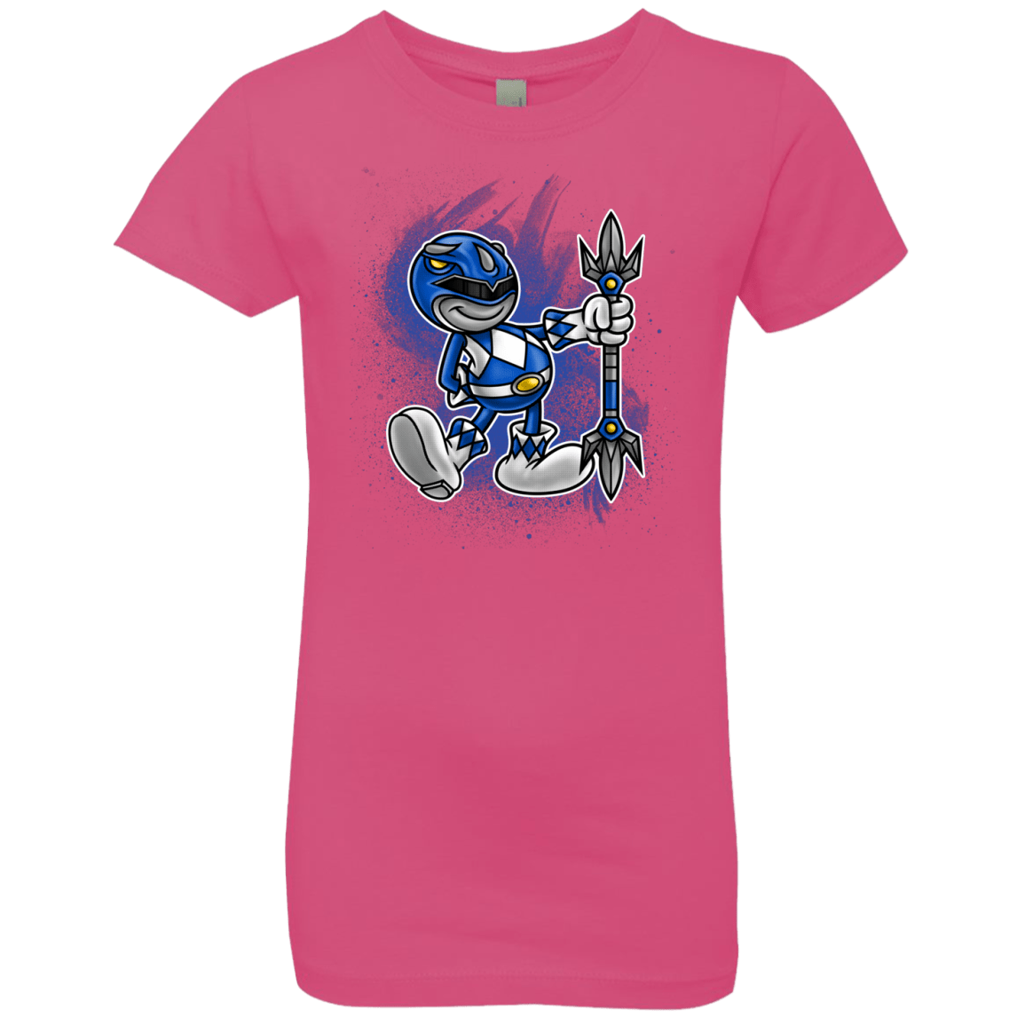 T-Shirts Hot Pink / YXS Blue Ranger Artwork Girls Premium T-Shirt
