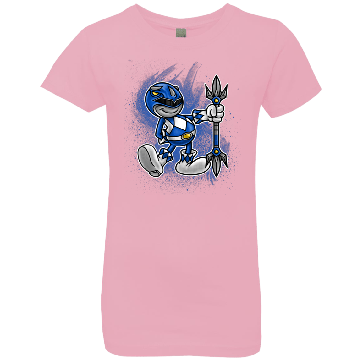 T-Shirts Light Pink / YXS Blue Ranger Artwork Girls Premium T-Shirt