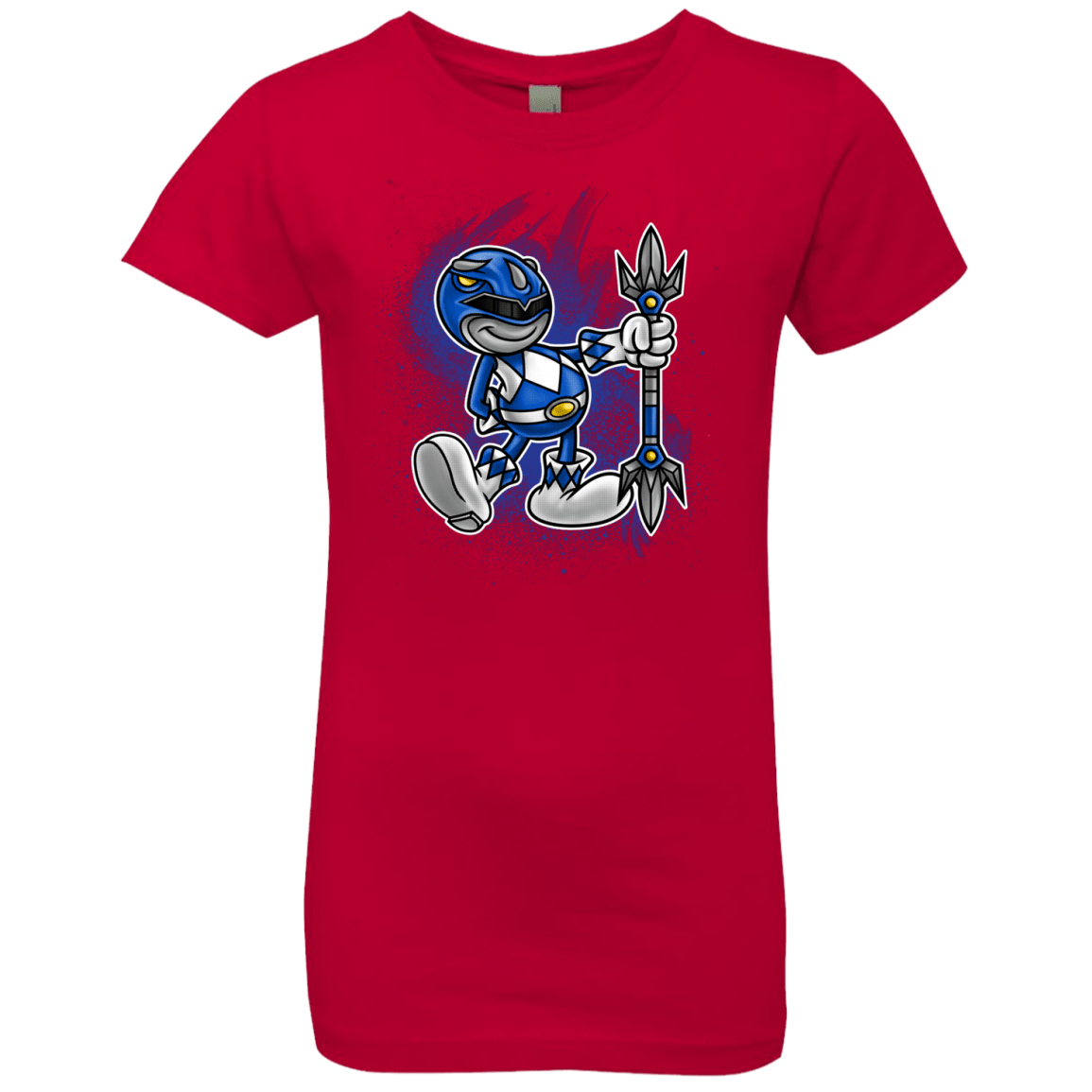 T-Shirts Red / YXS Blue Ranger Artwork Girls Premium T-Shirt