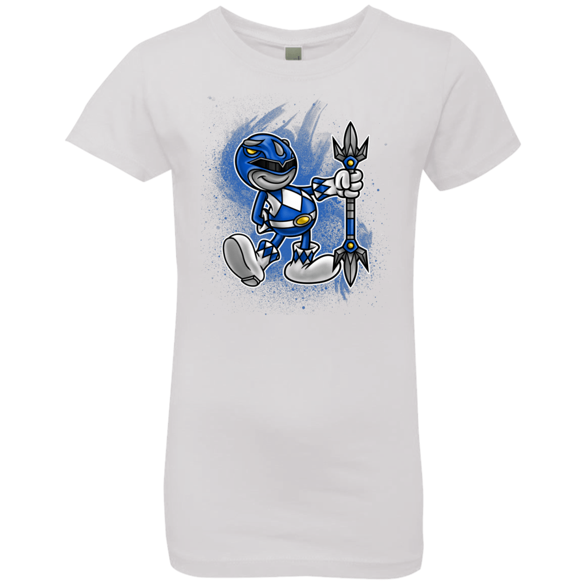 T-Shirts White / YXS Blue Ranger Artwork Girls Premium T-Shirt