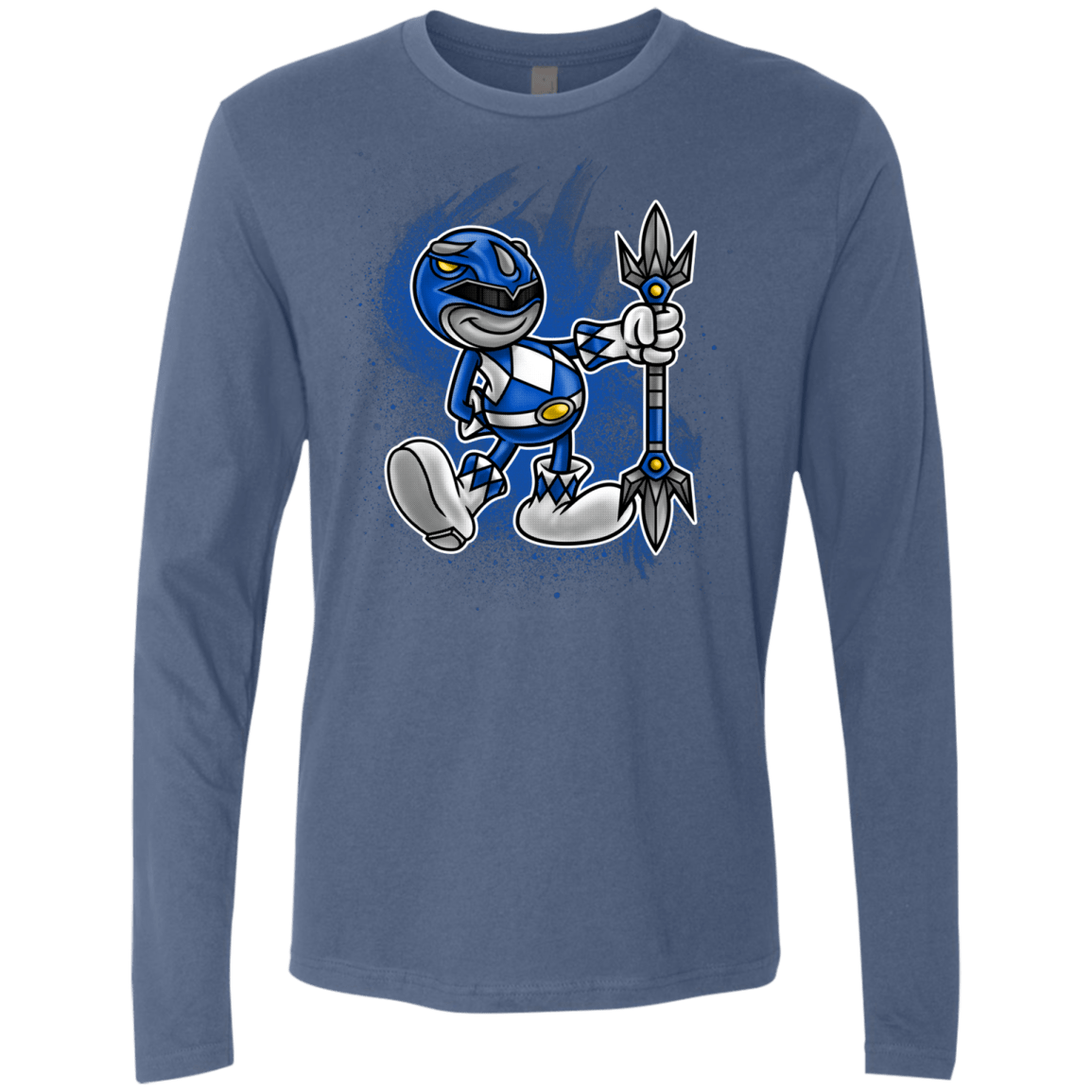 T-Shirts Indigo / Small Blue Ranger Artwork Men's Premium Long Sleeve