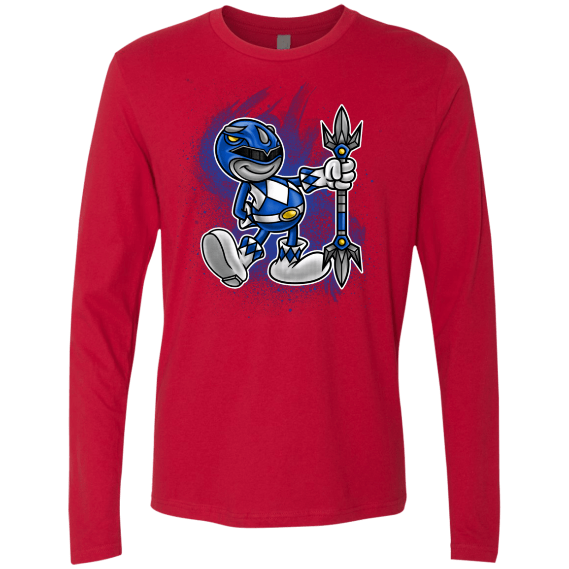 T-Shirts Red / Small Blue Ranger Artwork Men's Premium Long Sleeve