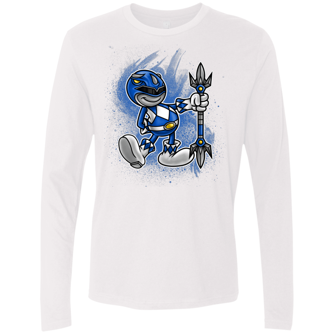 T-Shirts White / Small Blue Ranger Artwork Men's Premium Long Sleeve