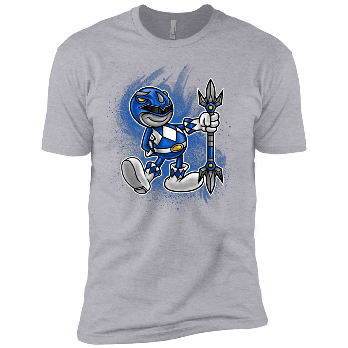 T-Shirts Heather Grey / X-Small Blue Ranger Artwork Men's Premium T-Shirt