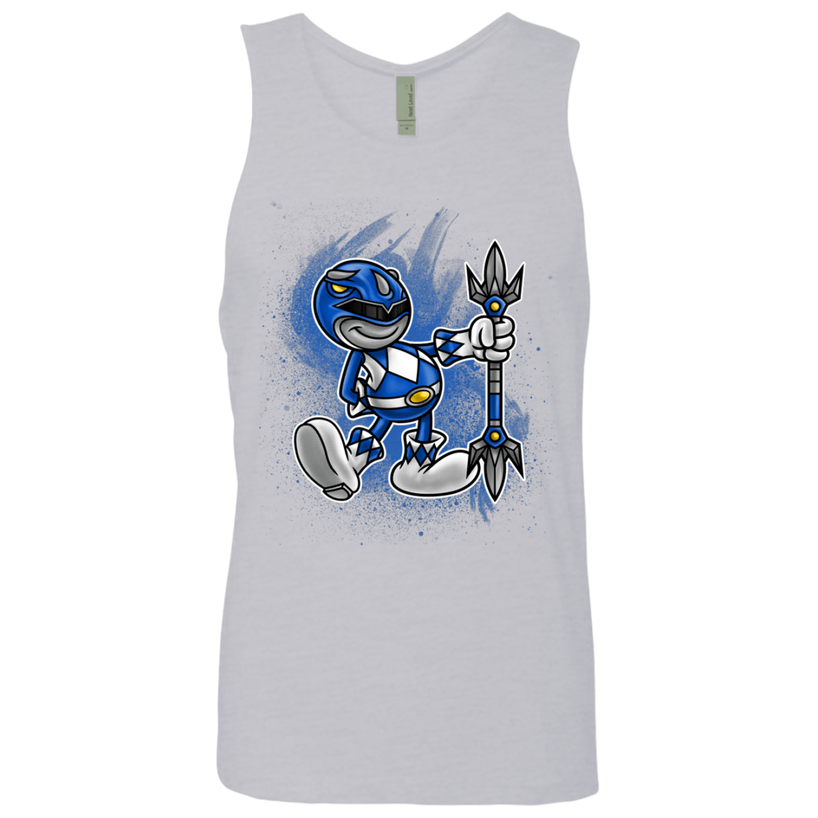 T-Shirts Heather Grey / Small Blue Ranger Artwork Men's Premium Tank Top