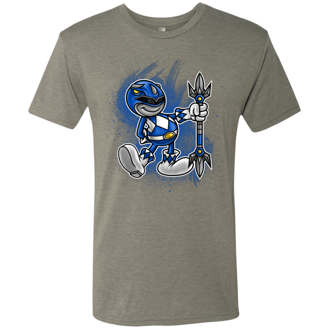 T-Shirts Venetian Grey / Small Blue Ranger Artwork Men's Triblend T-Shirt