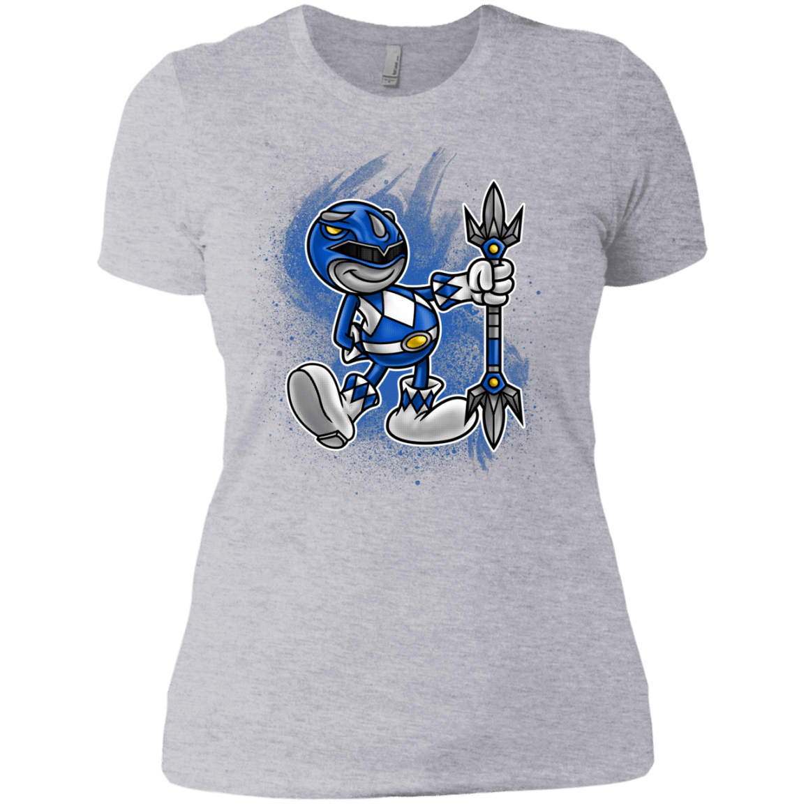 T-Shirts Heather Grey / X-Small Blue Ranger Artwork Women's Premium T-Shirt