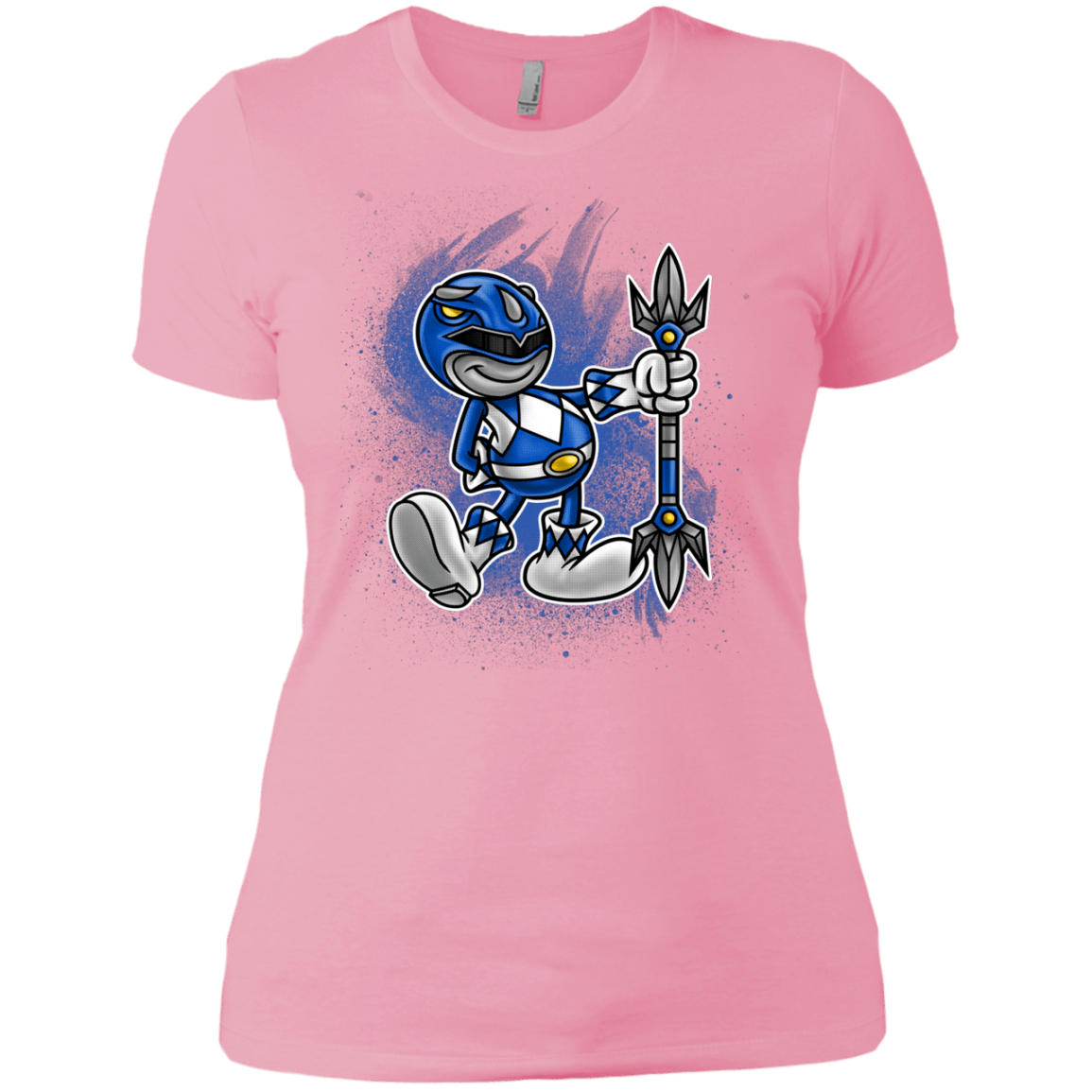 T-Shirts Light Pink / X-Small Blue Ranger Artwork Women's Premium T-Shirt