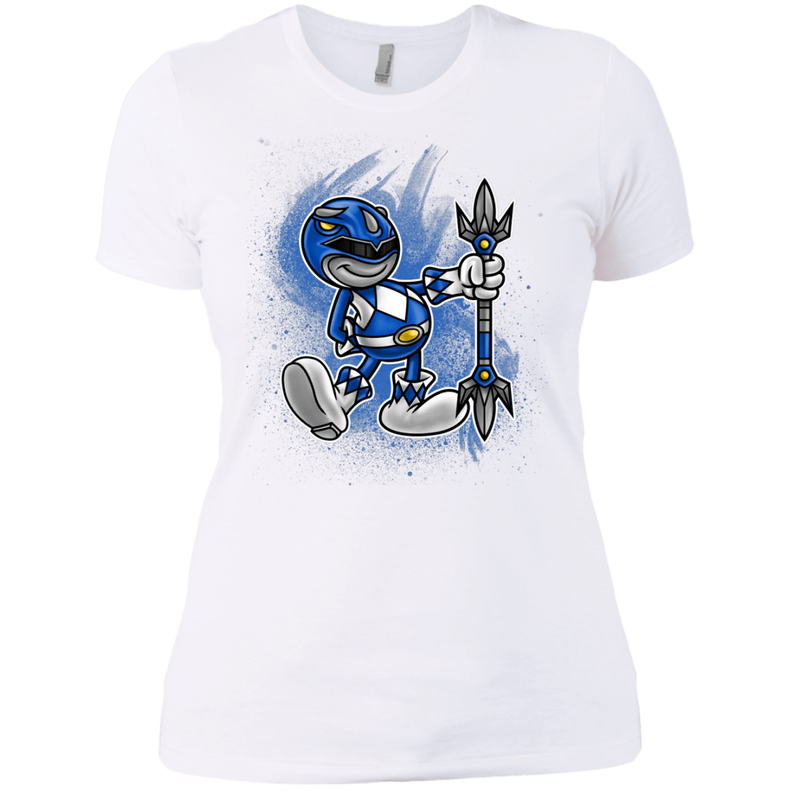 T-Shirts White / X-Small Blue Ranger Artwork Women's Premium T-Shirt