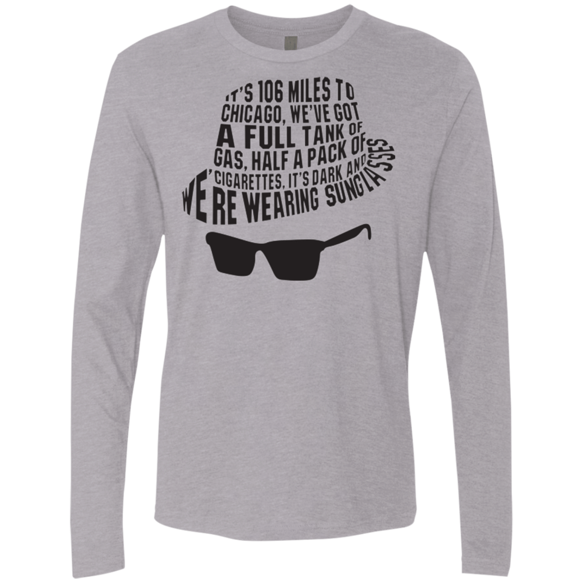 T-Shirts Heather Grey / Small Blues Brothers Men's Premium Long Sleeve