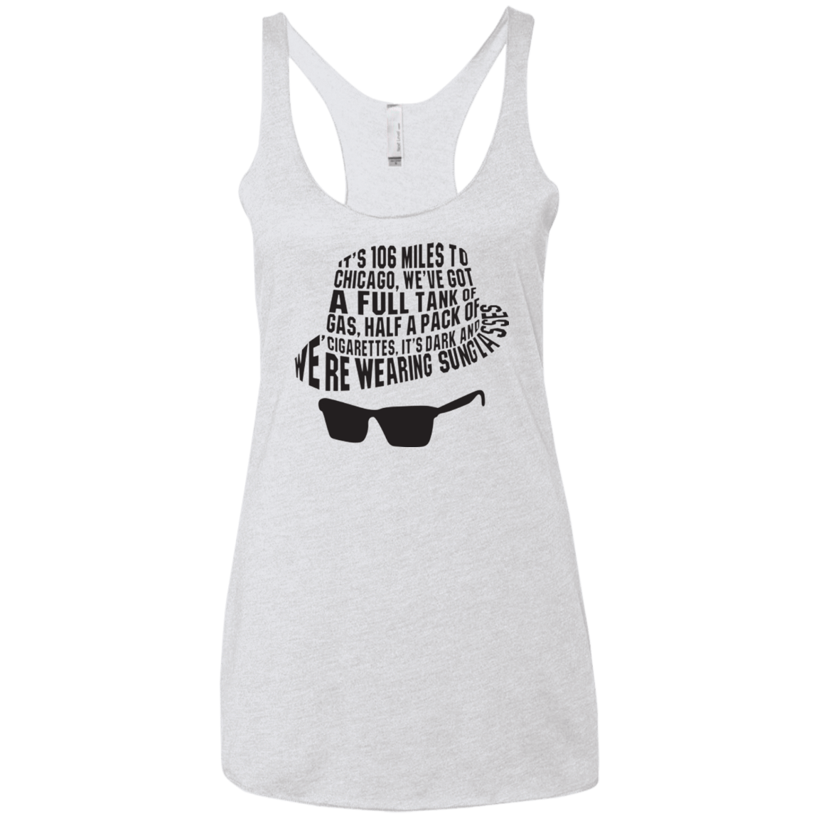 T-Shirts Heather White / X-Small Blues Brothers Women's Triblend Racerback Tank