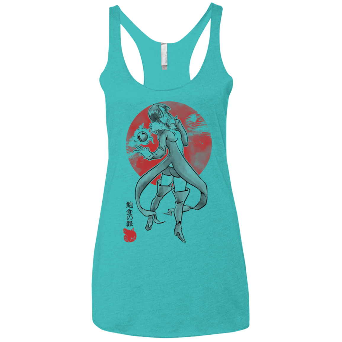 T-Shirts Tahiti Blue / X-Small Boar Gluttony Women's Triblend Racerback Tank