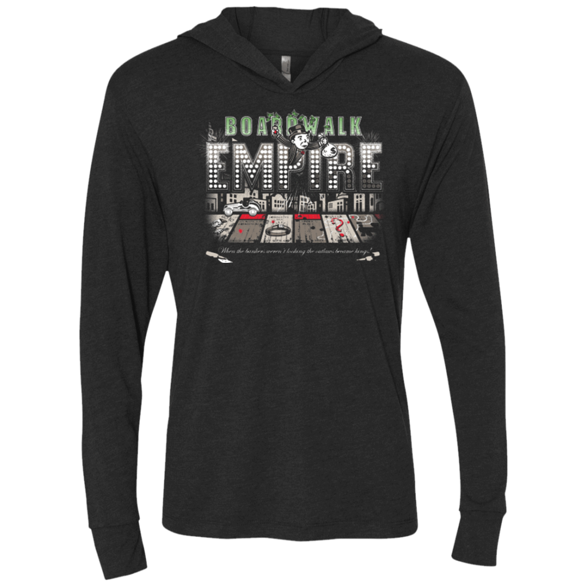 T-Shirts Vintage Black / X-Small Boardwalk Empire Triblend Long Sleeve Hoodie Tee