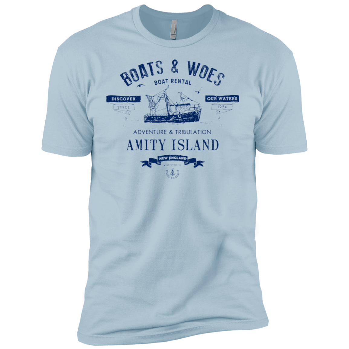 T-Shirts Light Blue / X-Small BOATS & WOES Men's Premium T-Shirt