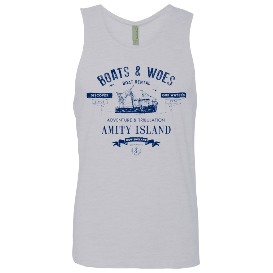 T-Shirts Heather Grey / Small BOATS & WOES Men's Premium Tank Top