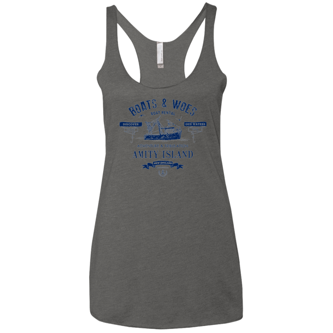 T-Shirts Premium Heather / X-Small BOATS & WOES Women's Triblend Racerback Tank