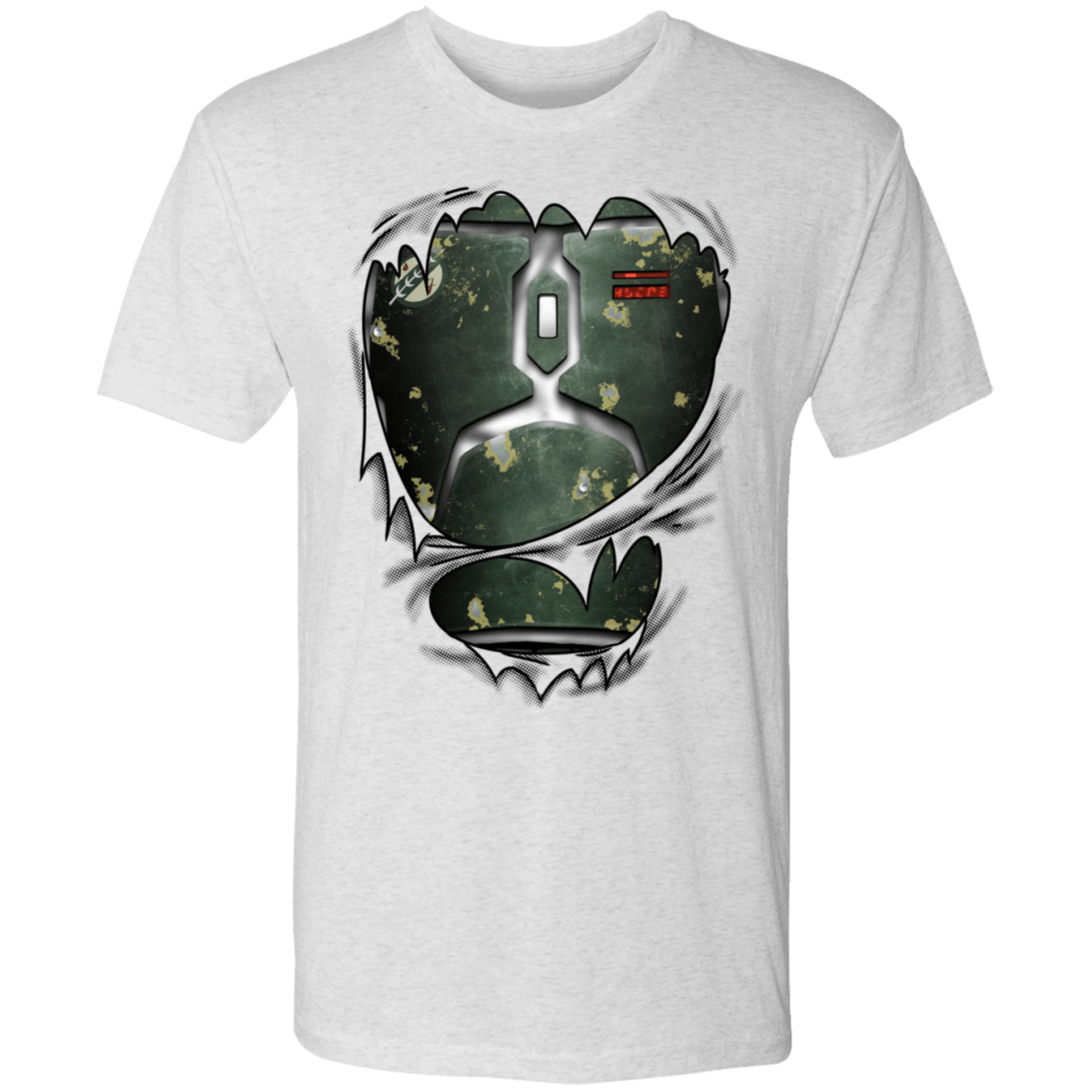T-Shirts Heather White / S Boba Fett Ripped Men's Triblend T-Shirt