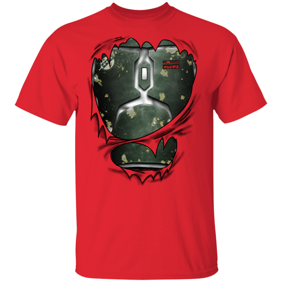 T-Shirts Red / S Boba Fett Ripped T-Shirt