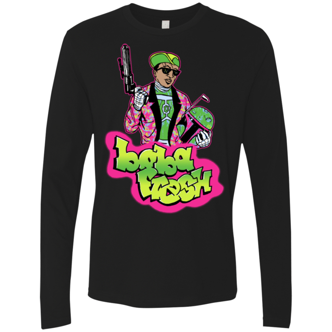 T-Shirts Black / Small Boba Fresh Men's Premium Long Sleeve