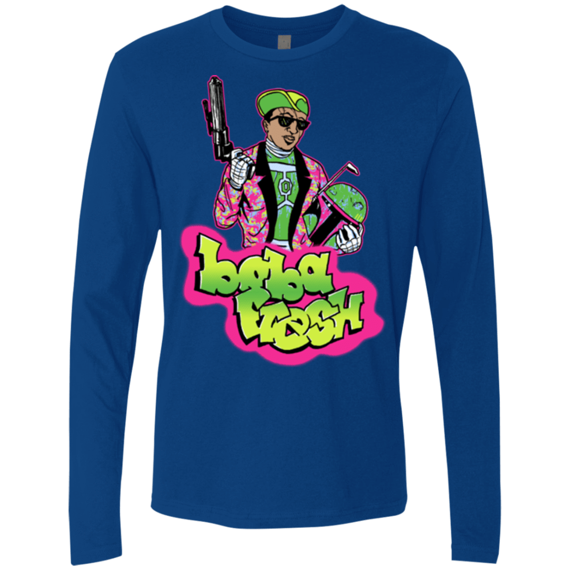 T-Shirts Royal / Small Boba Fresh Men's Premium Long Sleeve